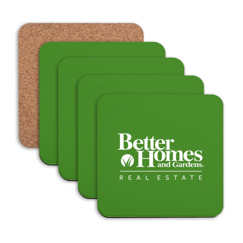 Hardboard Coaster w/Cork Backing 4/set-Core Logo