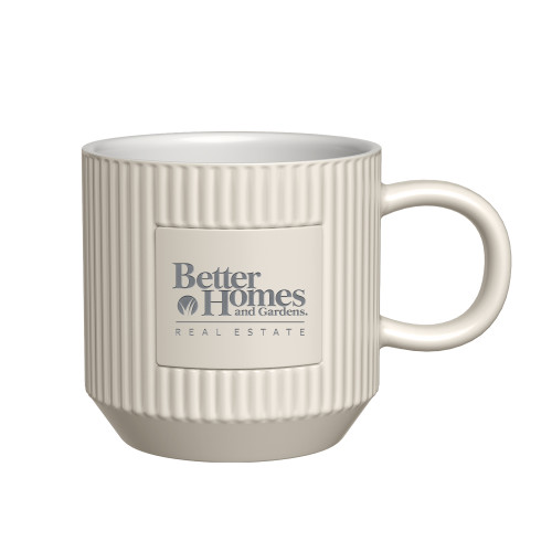 First Light Ivory Ceramic Mug-Core Logo Engraved