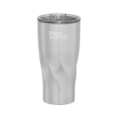 Hugo Vacuum Insulated Silver Tumbler 20oz-Core Logo Engraved