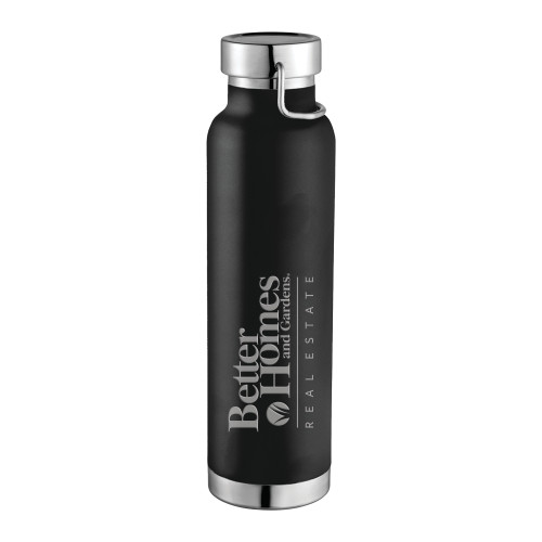 Thor Copper Vacuum Insulated Black Bottle 22oz-Core Logo Engraved