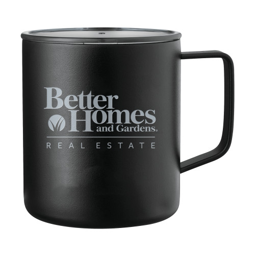 Rover Camp Vacuum Insulated Black Mug 14oz-Core Logo Engraved