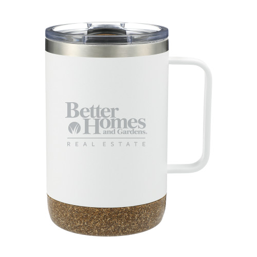 Valhalla Vacuum Insulated Camp White Mug 14oz-Core Logo Engraved