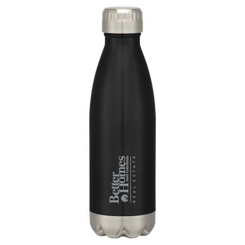 Swig Stainless Steel Black Bottle 16oz-Core Logo Engraved