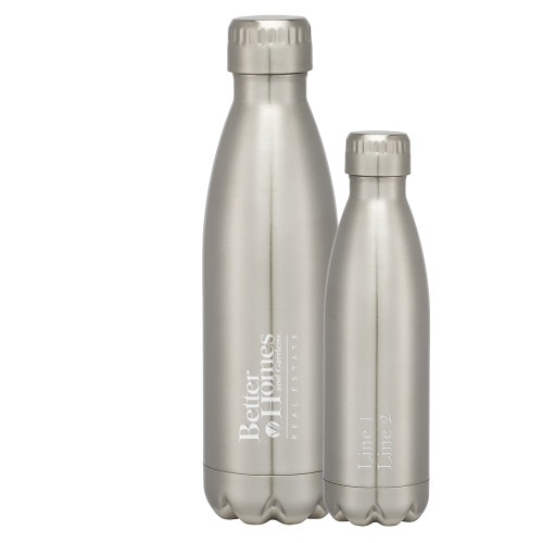 Swig Stainless Steel Silver Bottle 16oz-Core Logo Engraved