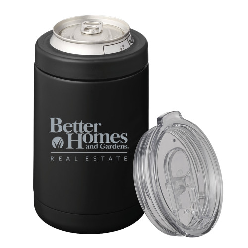 2 in 1 Black Can Cooler Tumbler 12oz-Core Logo Engraved