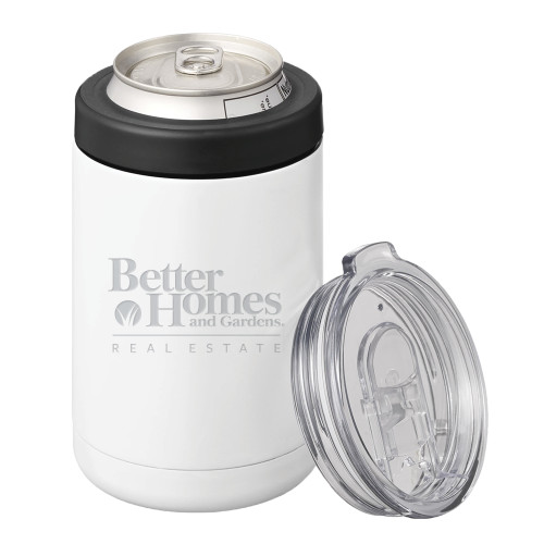 2 in 1 White Can Cooler Tumbler 12oz-Core Logo Engraved