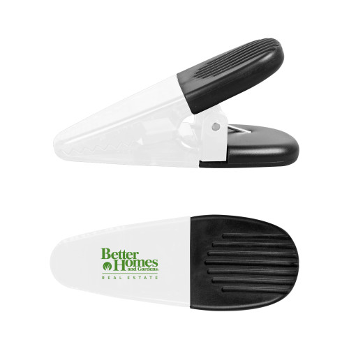 White Crocodile Clip/Magnet-Core Logo