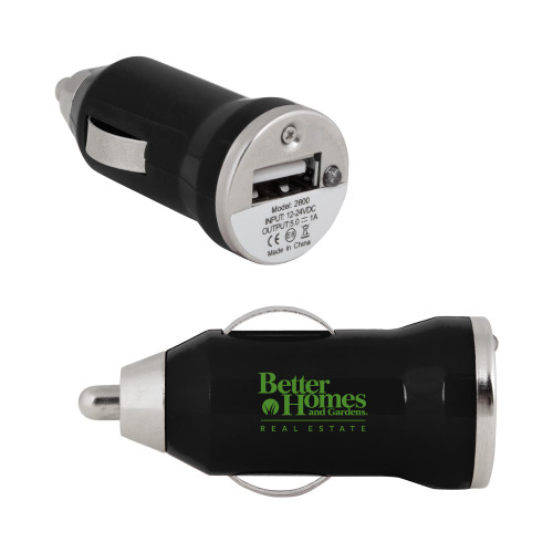 On the Go Black Car Charger-Core Logo