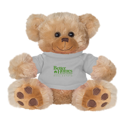 Plush Big Paw 8 1/2 inch Brown Bear w/Grey Shirt-Core Logo