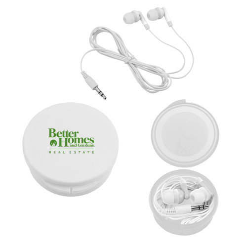 Ear Buds in White Case-Core Logo