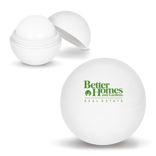 White Lip Moisturizer Ball-Core Logo