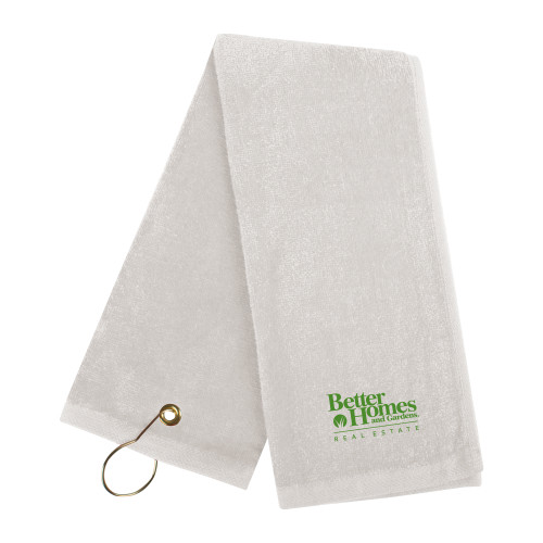 White Golf Towel-Core Logo