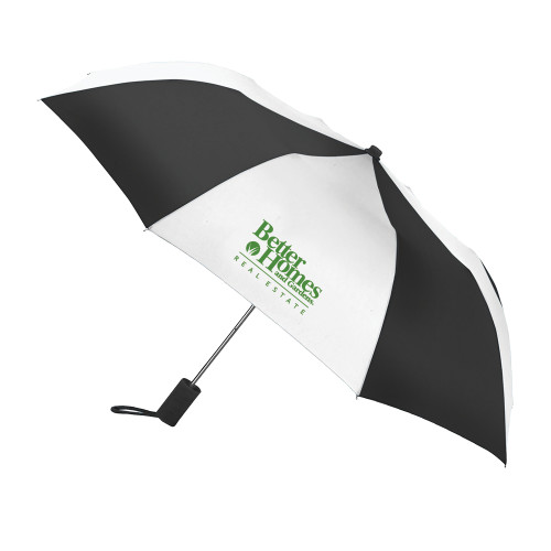 42 Inch Slim Stick Black/White Umbrella-Core Logo