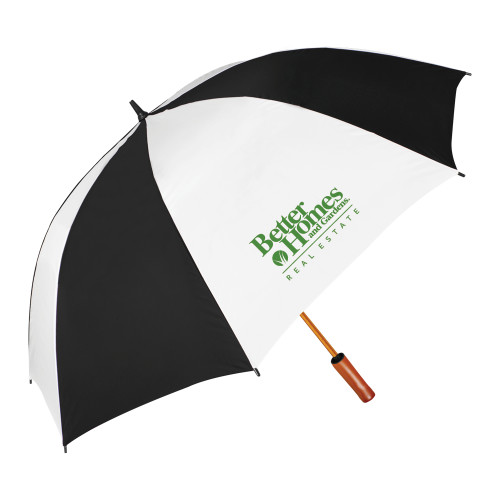 64 Inch Black/White Umbrella-Core Logo