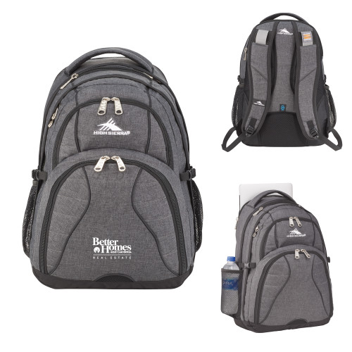 High Sierra Graphite Swerve Computer Backpack-Core Logo