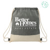 Thumbnail image for  Split Recycled Cotton Natural/Black Drawstring Bag