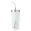 Thumbnail image for  Faye White Vacuum Tumbler w/ Stainless Steel Straw 20 oz