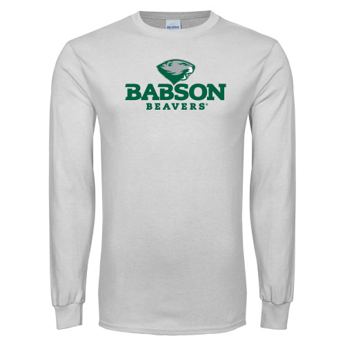  White Long Sleeve T Shirt - Primary Mark