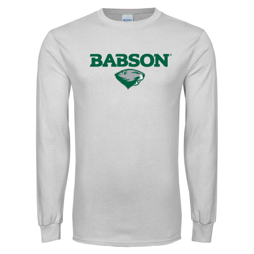  White Long Sleeve T Shirt - Secondary Mark