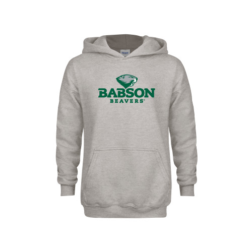  Youth Grey Fleece Hood - Primary Mark