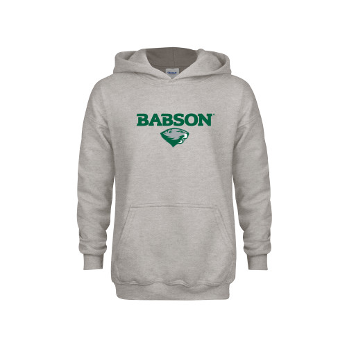  Youth Grey Fleece Hood - Secondary Mark