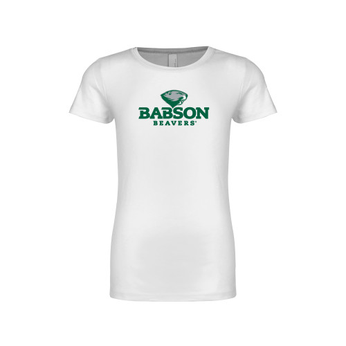  Next Level Girls White Fashion Fit T Shirt - Primary Mark
