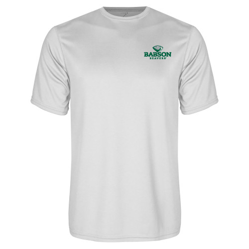  White Performance Tee - Primary Mark