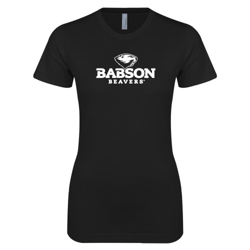  Next Level Womens Black Boyfriend Tee - Primary Mark