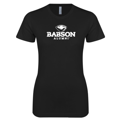 Babson Next Level Womens Black Boyfriend Tee