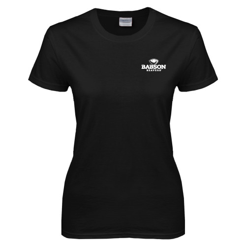  Womens Black Short Sleeve Tee - Primary Mark