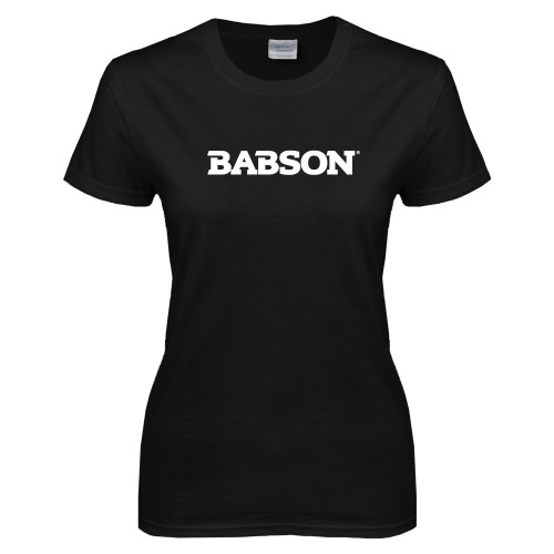  Womens Black Short Sleeve Tee - Wordmark