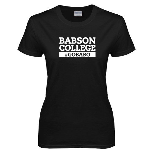  Womens Black Short Sleeve Tee - GO BABO