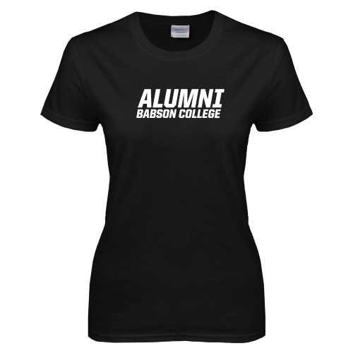  Womens Black Short Sleeve Tee - Babson Alumni