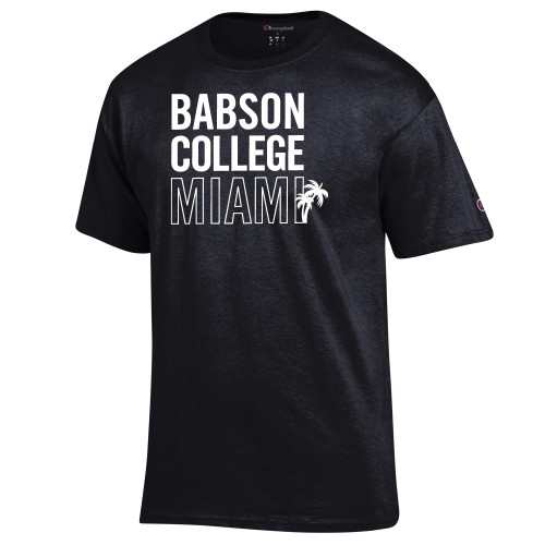  Champion Black T Shirt - Babson Miami Palms