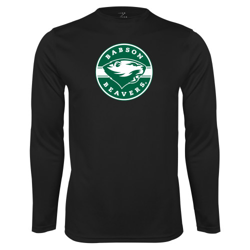  Black Performance Long Sleeve Shirt - Mascot Design