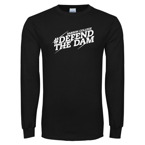  Black Long Sleeve T Shirt - Defend The Dam