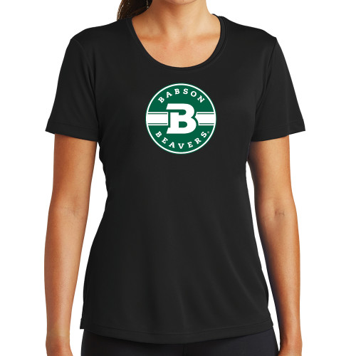  Womens Black Performance Tee - Babson Design