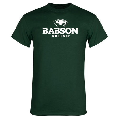  Dark Green T Shirt - Skiing