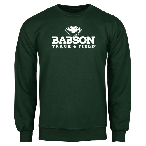  Dark Green Fleece Crew - Track and Field