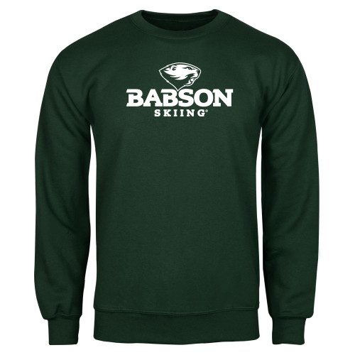  Dark Green Fleece Crew - Skiing
