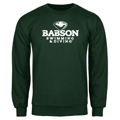  Dark Green Fleece Crew - Swimming and Diving