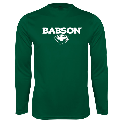  Dark Green Performance Long Sleeve Shirt - Secondary Mark