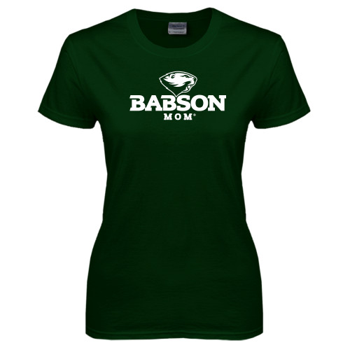  Womens Dark Green Short Sleeve Tee - Mom