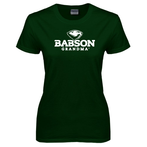  Womens Dark Green Short Sleeve Tee - Grandma