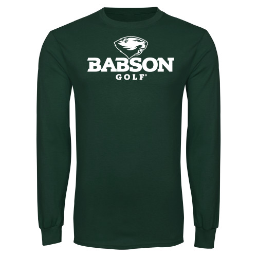  Dark Green Long Sleeve T Shirt - Golf