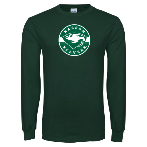  Dark Green Long Sleeve T Shirt - Mascot Design