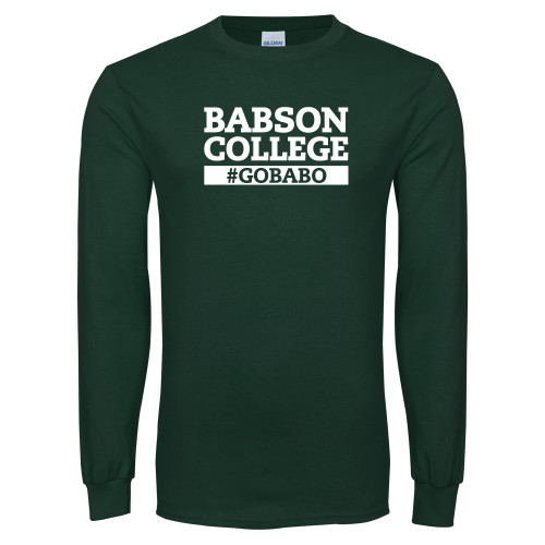 Dark Green Long Sleeve T Shirt - GO BABO