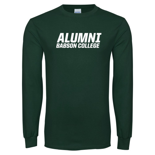  Dark Green Long Sleeve T Shirt - Babson Alumni