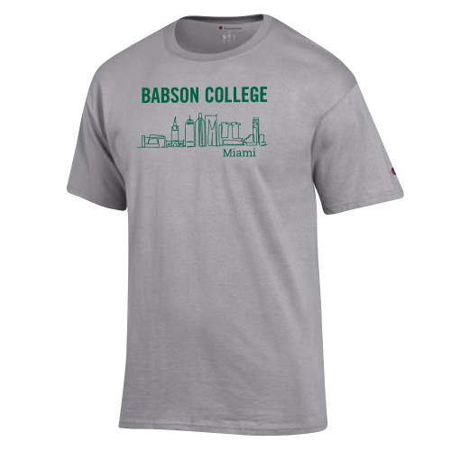  Champion Oxford Grey T Shirt - Babson Miami Skyline