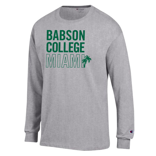  Champion Oxford Grey Long Sleeve T Shirt - Babson Miami Palms